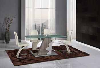 D13905 Dining 5Pc Set in Sonoma/Beige by Global w/D88DC Chairs [GFDS-D13905DT-D88DC-BEI]