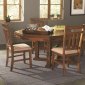 Medium Oak Finish Traditional 5Pc Dining Table Set