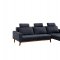 Summer Sectional Sofa in Dark Blue Fabric by ESF