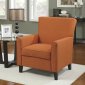 902094 Accent Chair Set of 2 in Orange Fabric by Coaster