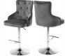 Claude Stool 709 Set of 2 in Grey Velvet Fabric by Meridian