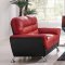 U9105 Sofa & Loveseat Set in Red & Black by Global w/Options