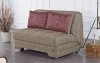 El Paso Loveseat Bed Convertible in Brown Fabric by Empire