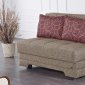 El Paso Loveseat Bed Convertible in Brown Fabric by Empire