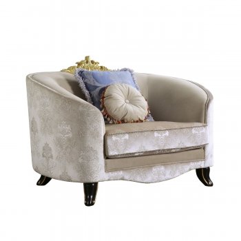 Sheridan Chair 53947 in Cream Fabric by Acme w/Options [AMAC-53947 Sheridan]