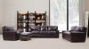 Norman Sofa & Loveseat Set in Dark Brown by Leather Italia