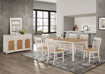 Kirby Dining Room Set 5Pc 192691 Natural & Off White by Coaster [CRDS-192691 Kirby]