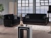 Flatbush Sofa Bed in Black Fabric by Empire w/Options