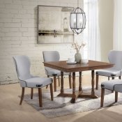 Wilfried 5Pc Dining Set 71825 in Walnut by Acme w/Options