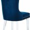 Miley Dining Chair 746 Set of 2 Navy Velvet Fabric by Meridian