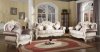 Zoya Traditional Sofa in Antique White Tone Fabric w/Options