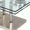 8164 Clear Glass Top Motion Cocktail Table by Chintaly