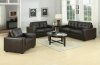 Brown Bonded Leather Modern Sofa & Loveseat w/Options