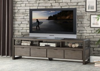 Prudhoe TV Stand 4550-76T in Oak & Gunmetal by Homelegance [HETV-4550-76T-Prudhoe]