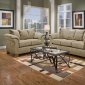 Camel Fabric Modern Sofa & Loveseat Set w/Options