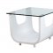 Saly Coffee Table in White w/Glass Top & Options by Whiteline