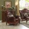 Eustoma Chair 53067 in Cherry Top Grain Leather by Acme w/Option