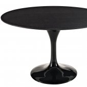 Lippa 48" Marble Table in Black by Modway