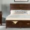 Coffee Bean Finish Transitional Style Bed w/Optional Case Goods