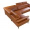 Mercer Sectional Sofa Adobe Orange Leather by Beverly Hills