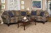 187-21800 Paris Teal Sofa in Fabric by Chelsea Home Furniture