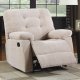 Desert Sand Corduroy Fabric Modern Rocker Recliner w/Pillow Arms