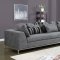 U113 Sectional Sofa in Gray Fabric by Global