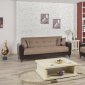 Bella Vista Sofa Bed in Brown Fabric by Casamode w/Options