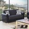 Avalon Sofa Bed in Black Fabric by Casamode w/Options