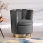 Lily Accent Chair 578 in Grey Velvet by Meridian