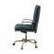 Tinzud Office Chair 93166 Dark Green Top Grain Leather by Acme