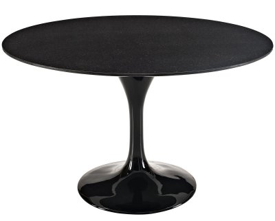 Lippa 48" Marble Table in Black by Modway