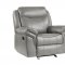 Aram Sofa 8206GRY in Gray Faux Leather by Homelegance