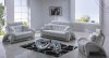 White Bonded Leather Modern 7030 Sofaw/Grey Elements