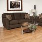 Council Chocolate Fabric Modern Sofa & Loveseat Set w/Options