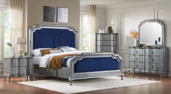 Jules Bedroom in Silver by Elements w/Options [SFEMBS-Jules Silver]