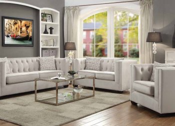 Sunderland Sofa in Ivory Fabric 506391 by Coaster w/Options [CRS-506391 Sunderland]