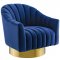 Buoyant Swivel Chair Set of 2 in Navy Velvet by Modway