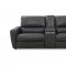 Sloan Power Motion Sectional Sofa Dark Gray Leather by Beverly