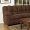 Sierra Chocolate Fabric Modern Sofa & Loveseat w/Options