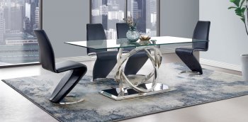 D1813DT Dining Table by Global w/Optional D9002DC Black Chairs [GFDS-D1813DT-D9002DC-BLK]