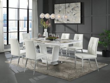 Kamaile Dining Table DN02133 in White by Acme w/Options [AMDS-DN02133 Kamaile]