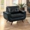 Deryn Sofa & Loveseat 8327BLK Black Leather Gel by Homelegance