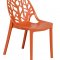 Cornelia Set of 4 Dining Chairs C18SOR in Orange by LeisureMod