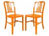 Alton Set of 4 Dining Chairs NA15OR in Orange by LeisureMod