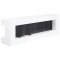 Vallerie TV Stand 710023 in White by Coaster w/Visual Flame Box