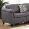 Cleavon Sectional Sofa 51550 in Gray Linen Fabric by Acme