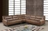 U7532C Sectional Sofa in Walnut Bonded Leather by Global