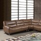 U7532C Sectional Sofa in Walnut Bonded Leather by Global