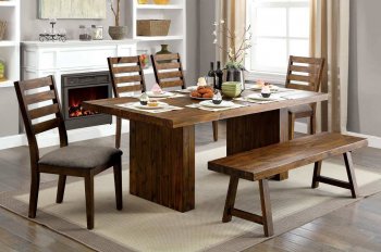 Kirsty Dining Set CM3821T in Rustic Walnut w/Options [FADS-CM3821T-Kirsty]